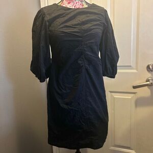 Free People Hope Puff Sleeve Cotton Minidress - Black